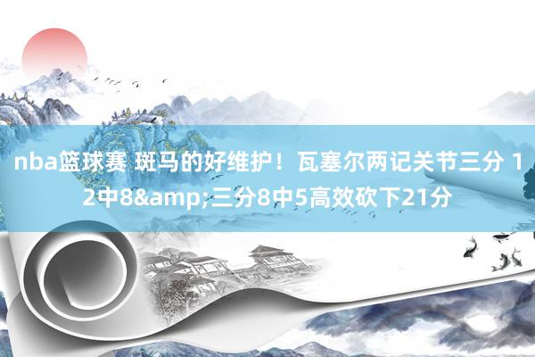 nba篮球赛 斑马的好维护！瓦塞尔两记关节三分 12中8&三分8中5高效砍下21分