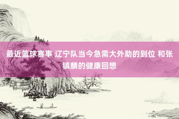 最近篮球赛事 辽宁队当今急需大外助的到位 和张镇麟的健康回想