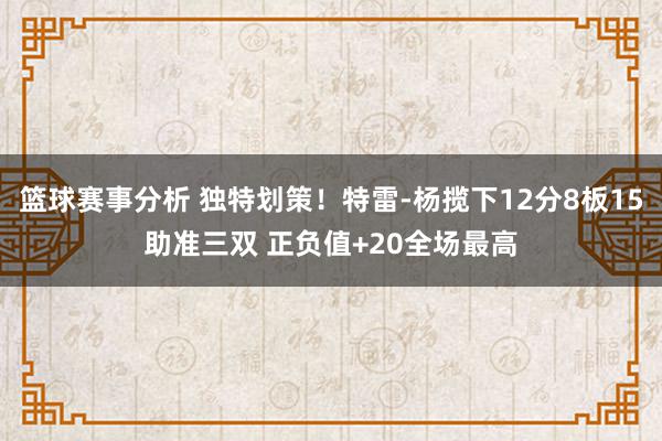 篮球赛事分析 独特划策！特雷-杨揽下12分8板15助准三双 正负值+20全场最高